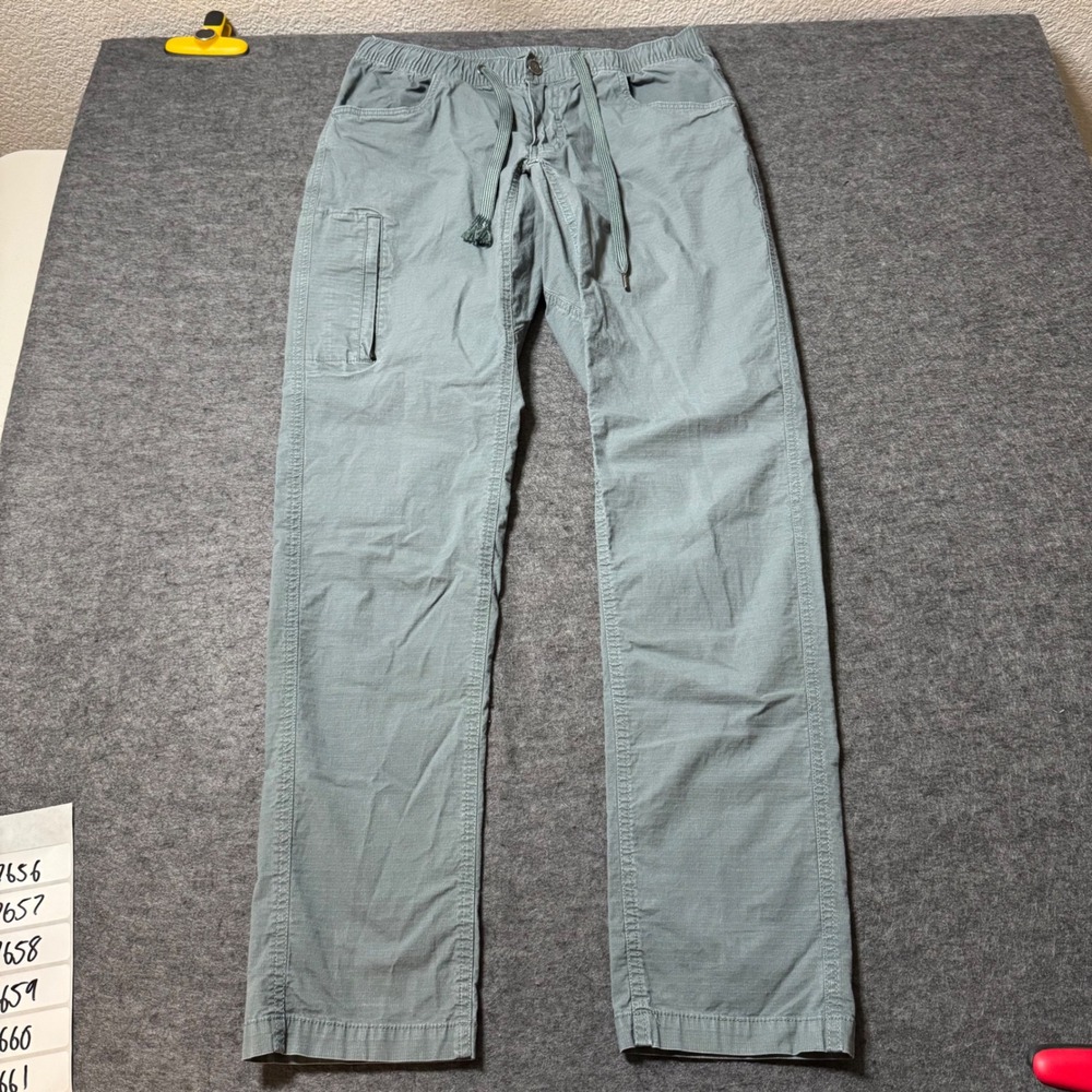 BYLT Premium Basics Mens Cargo Pants Blue Elastic Waist Size M Outdoor Preppy